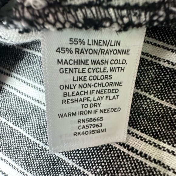 Abound Stripes Linen Blend Tank Top Size XXL - Picture 7 of 14